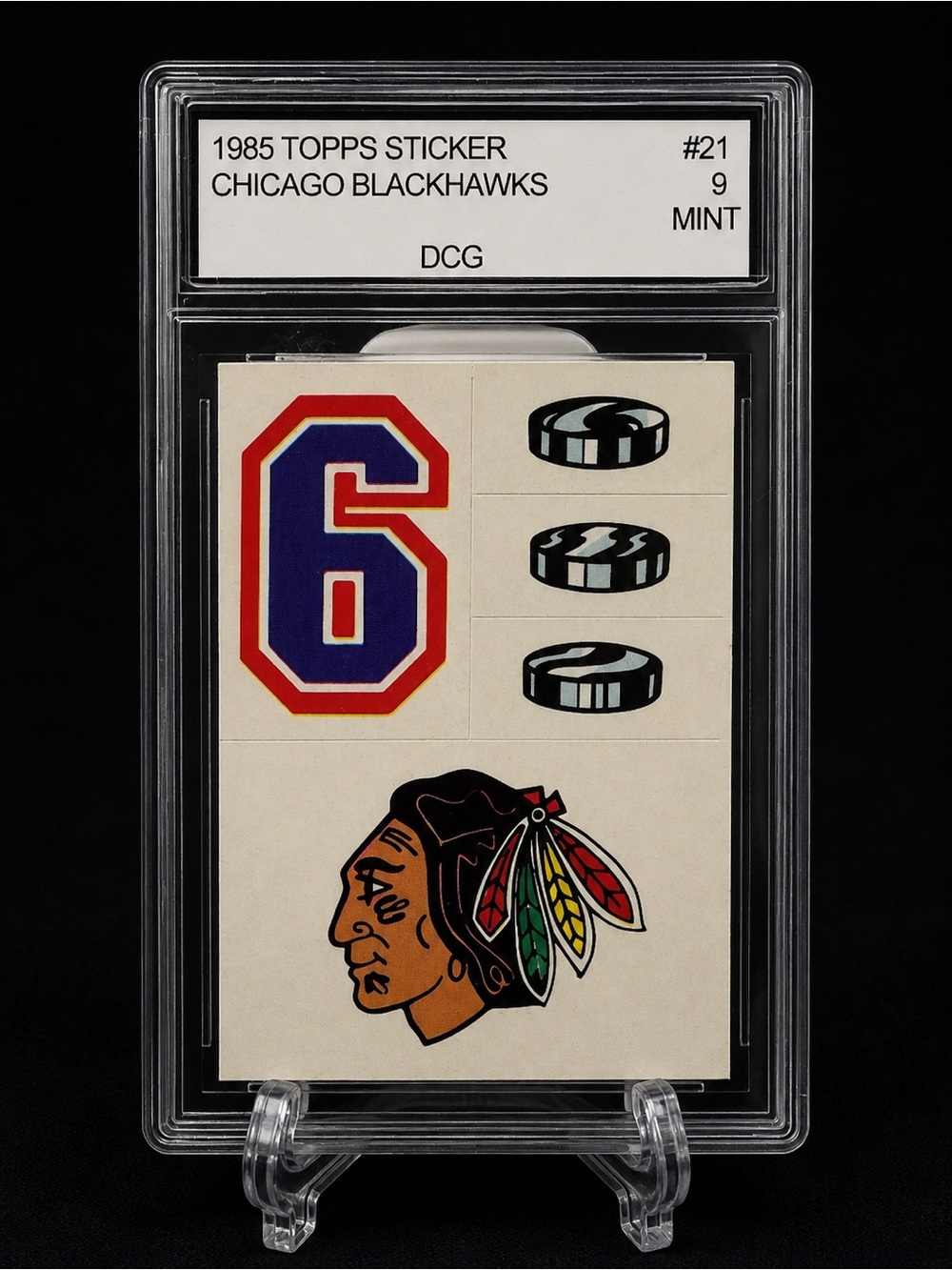 1985 Topps Chicago Blackhawks Sticker Sheet